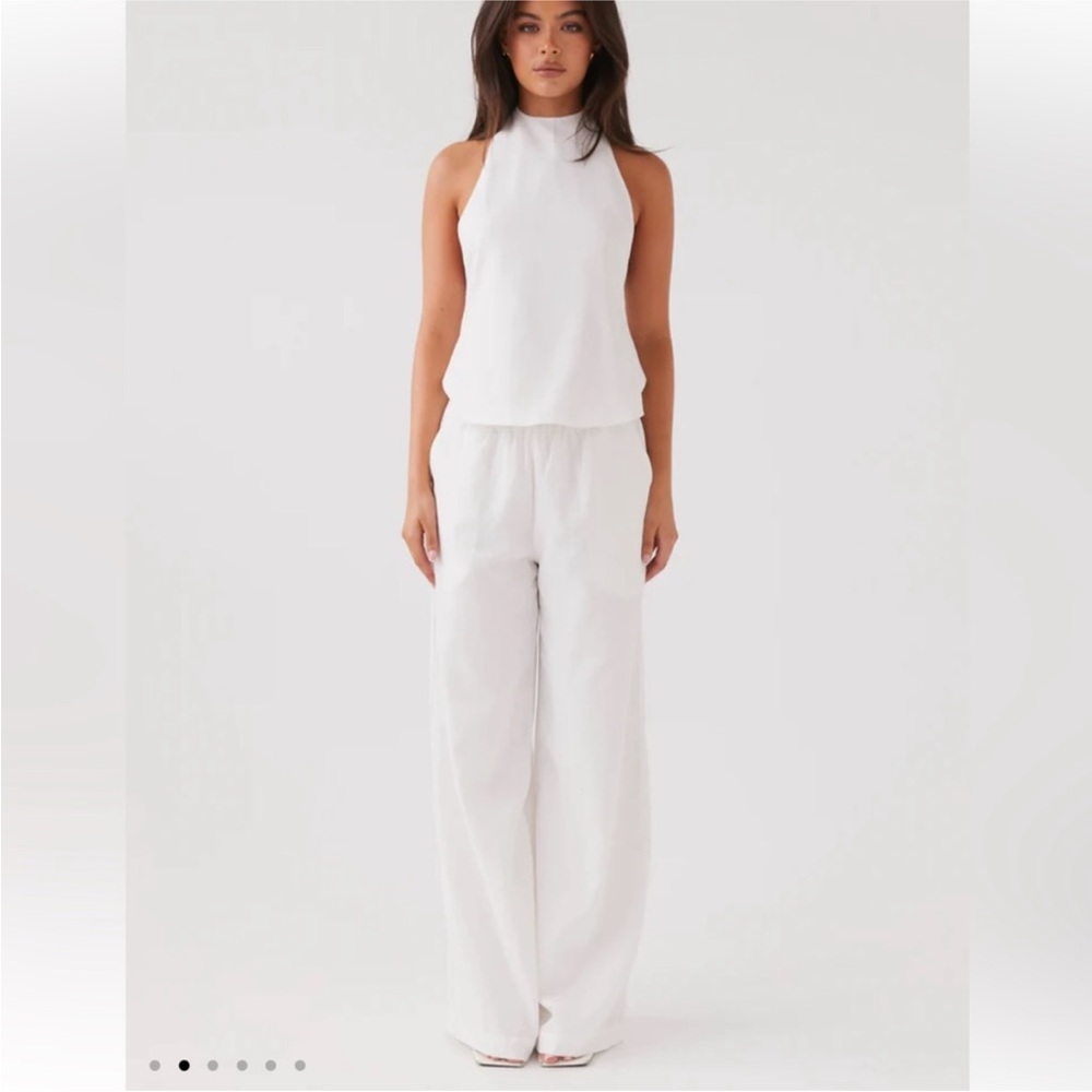 Peppermayo Exclusive Heatwave Linen Pants - White